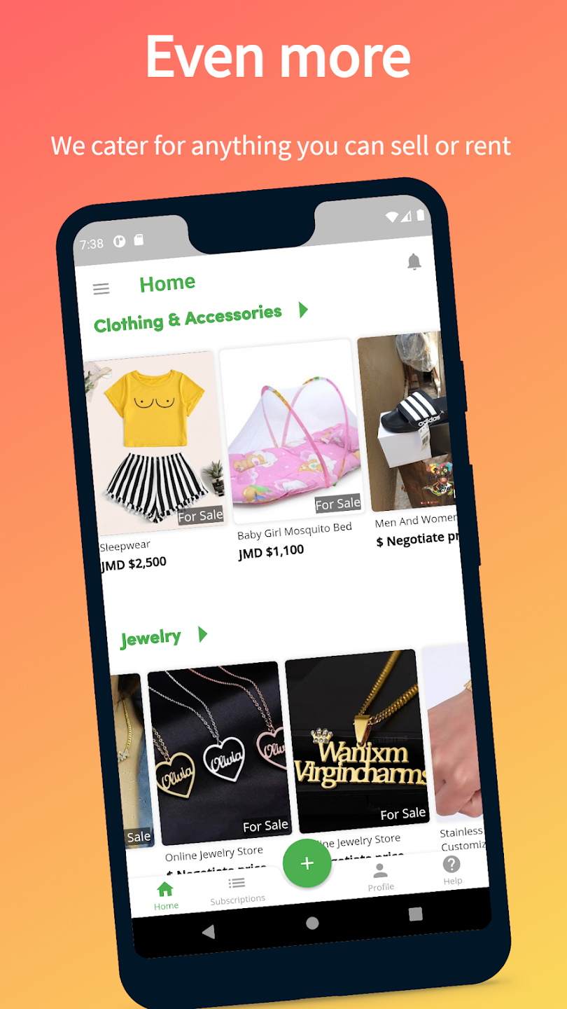 Classified marketplace mobile app designed by ThinkBrite