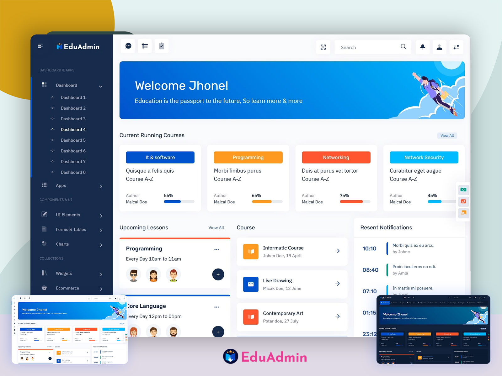 Dashmatic custom administration system designed by ThinkBrite